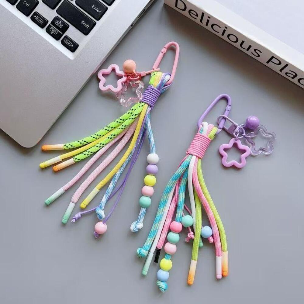 Phone Accessories Hanging - Colorful Trendy Woven Pendant Mobile Phone