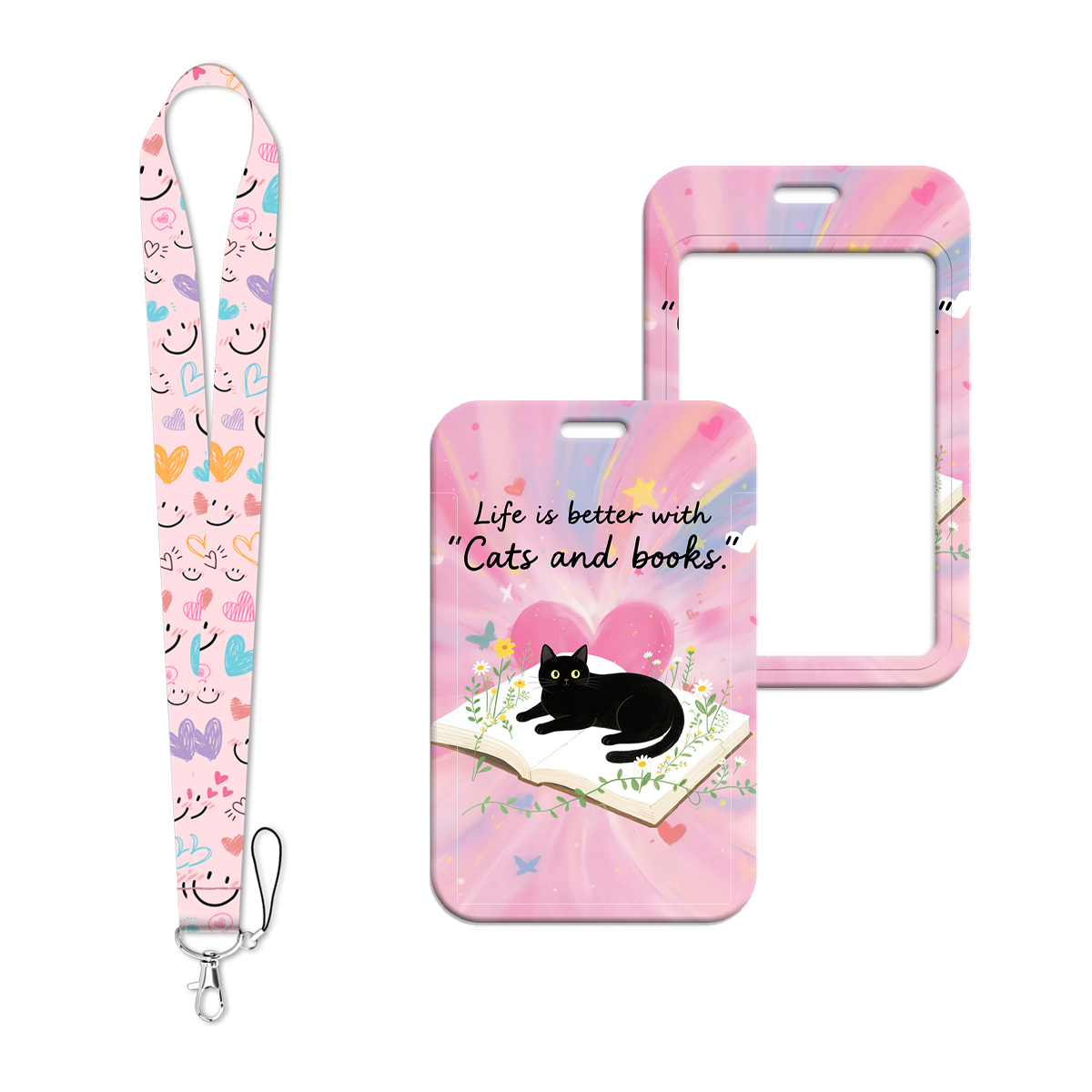 Phone Accessories Quotes - Animals Black Cat Quotes Lanyard Neck