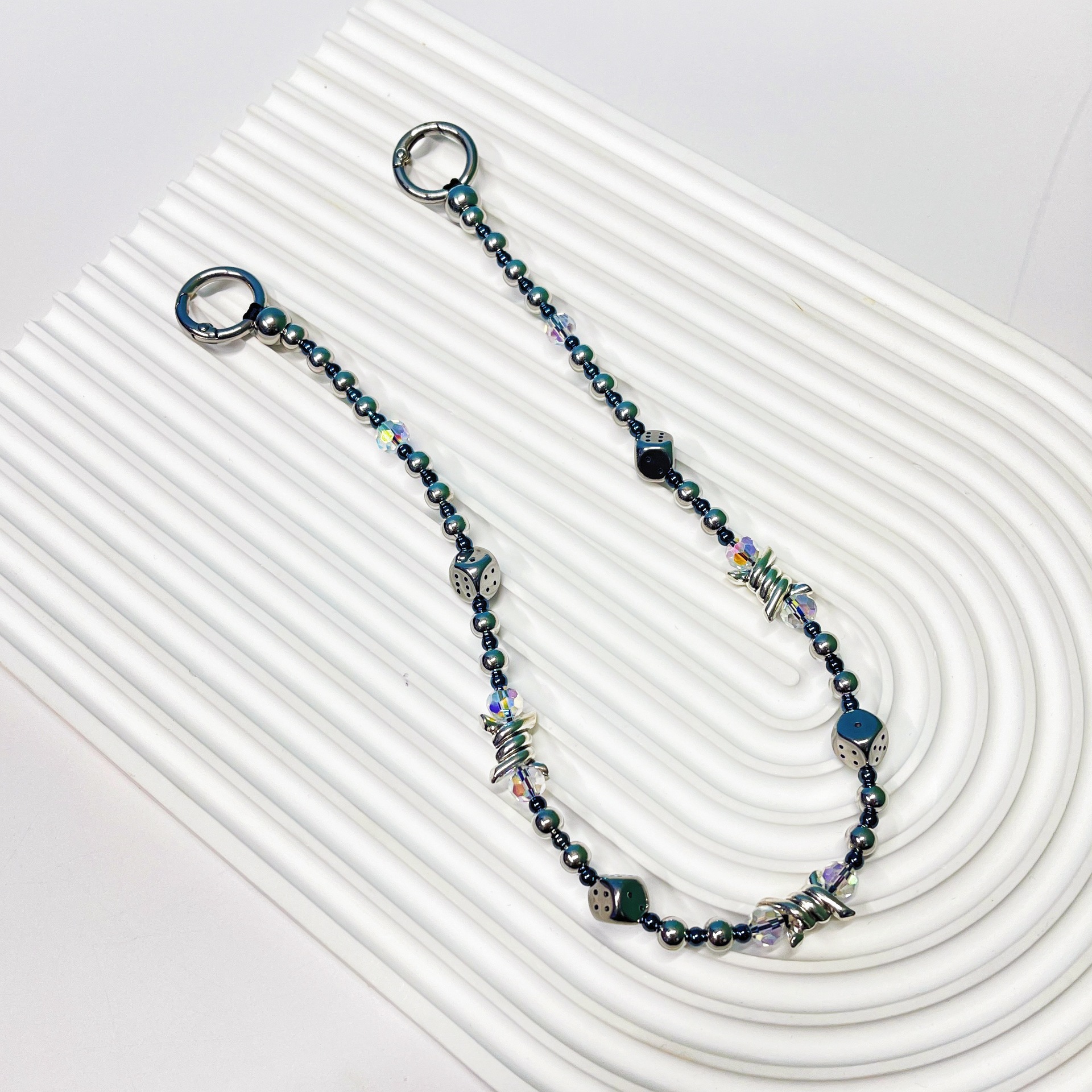 Phone Accessories Hanging - HERLOOK Cool Punk Dice Metal Bead