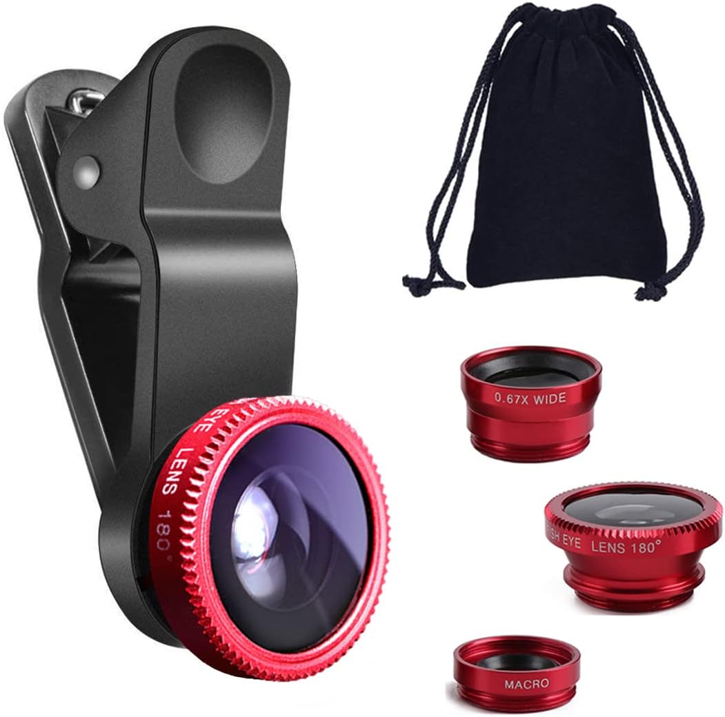 Lens Camera Clip - 3in1 Fisheye Wide Angle Micro Camera