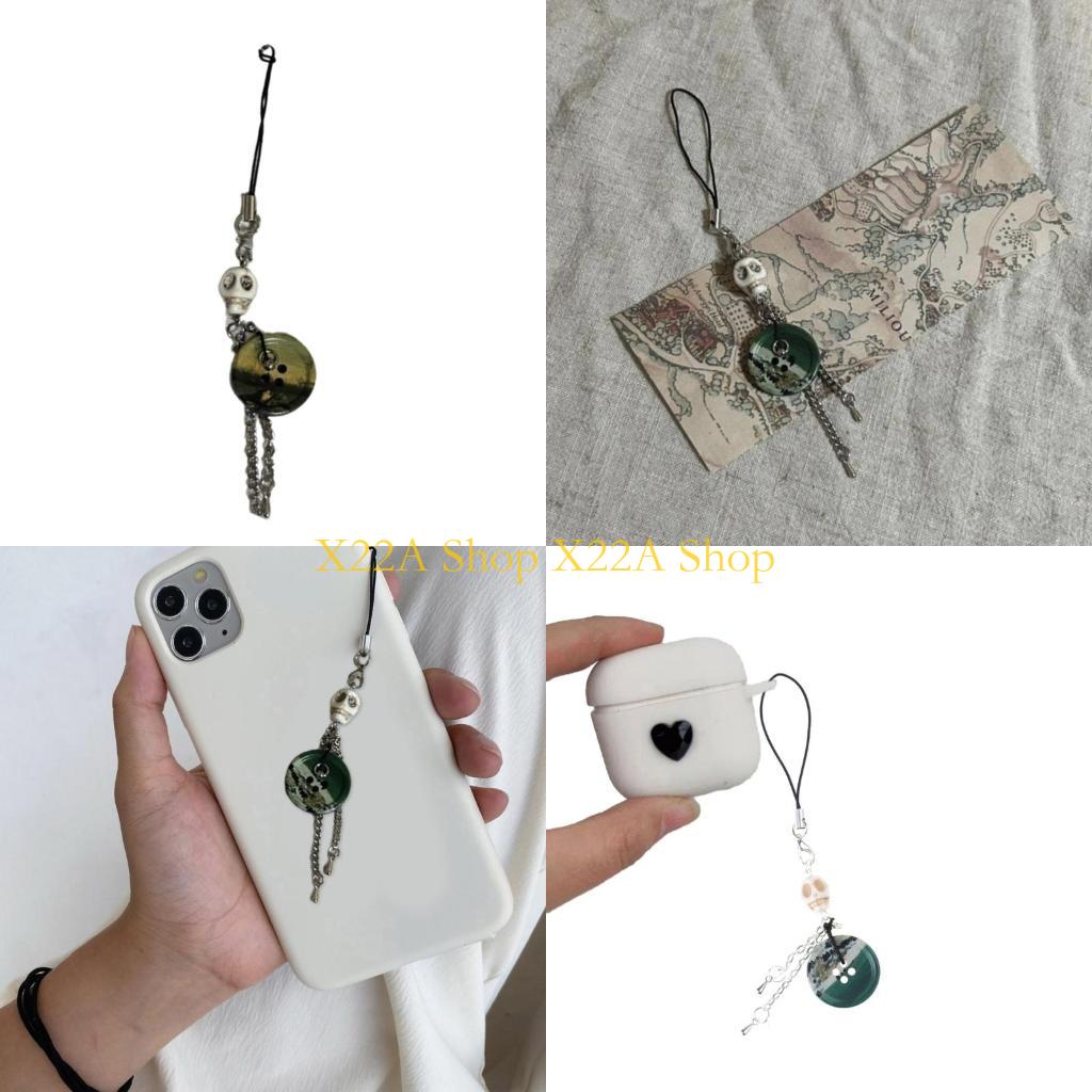 Phone Accessories Unique - Unique Vintage Skull Button Pendants Y2K