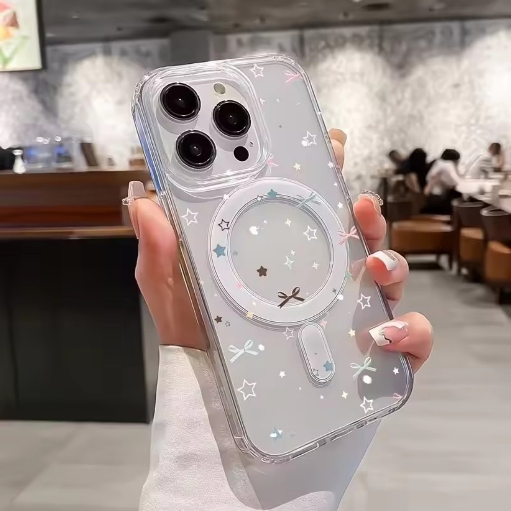 Star Bow Print Clear Phone Cas - Phone Accessories To Sell 评论和价格