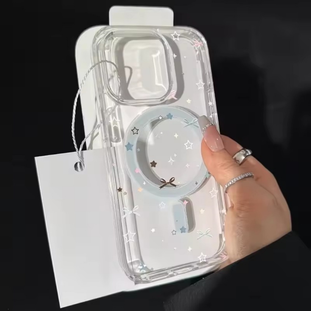 Star Bow Print Clear Phone Cas - Phone Accessories To Sell 评论和价格