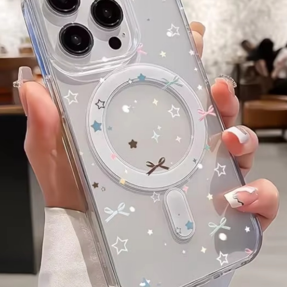 Star Bow Print Clear Phone Cas - Phone Accessories To Sell 评论和价格