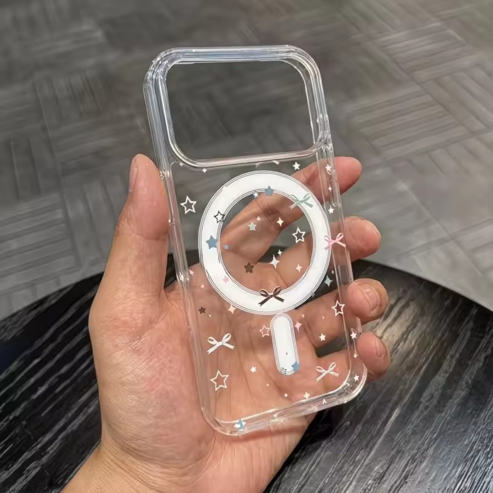 Star Bow Print Clear Phone Cas - Phone Accessories To Sell 评论和价格