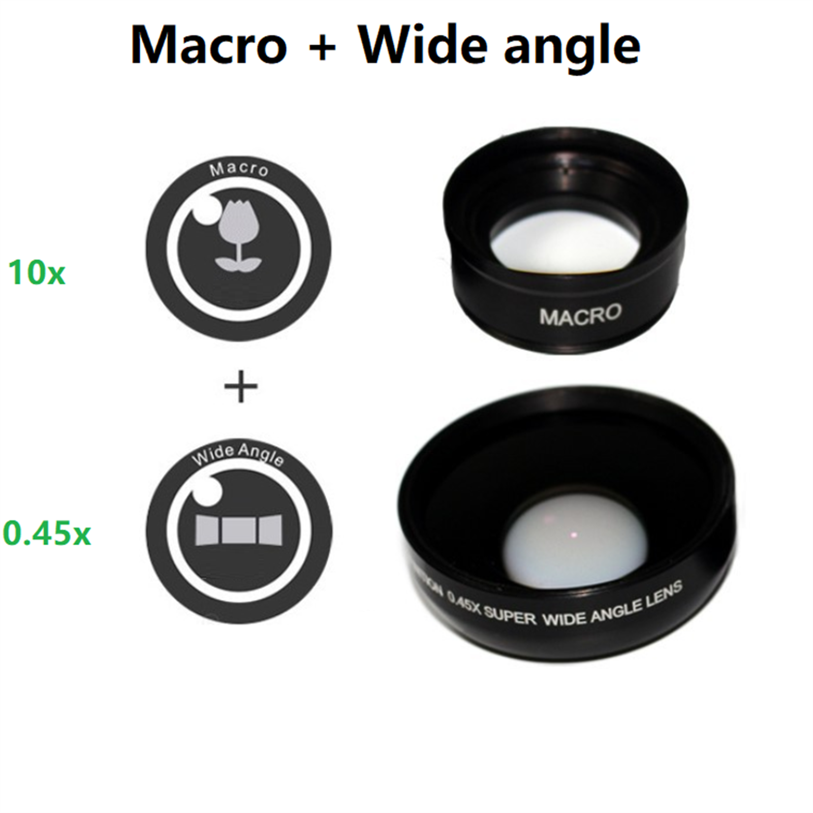 2-In-1 Mobile Phone Lens 0.45X - Lens Camera Clip 评论和价格