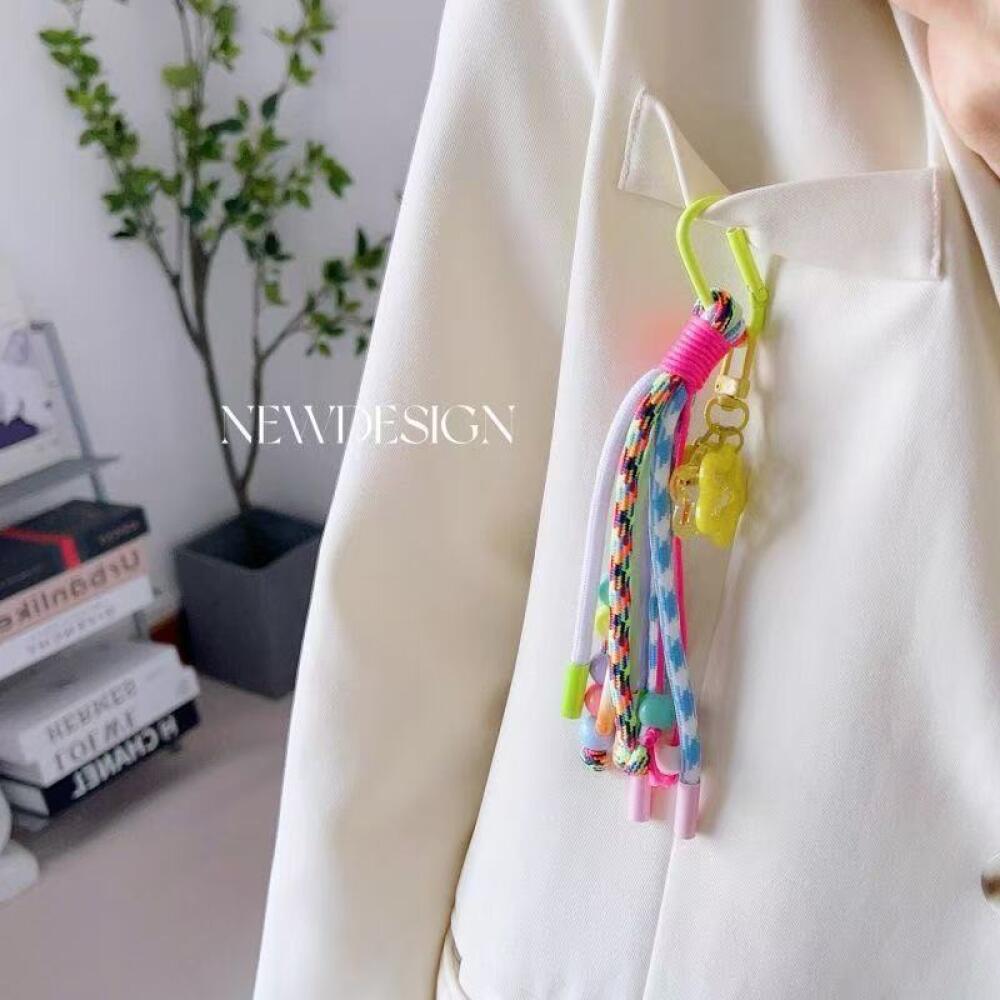 Colorful Trendy Woven Pendant  - Phone Accessories Hanging 评论和价格