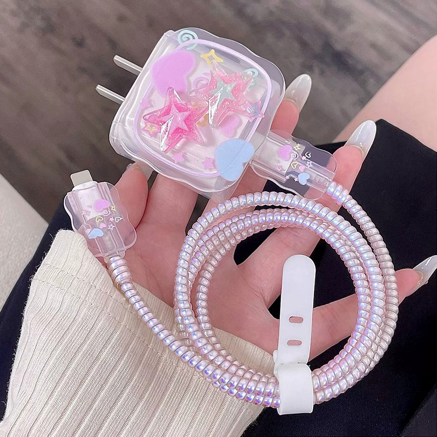 Pink Star Cable Charger Protec - Phone Accessories Unique 评论和价格