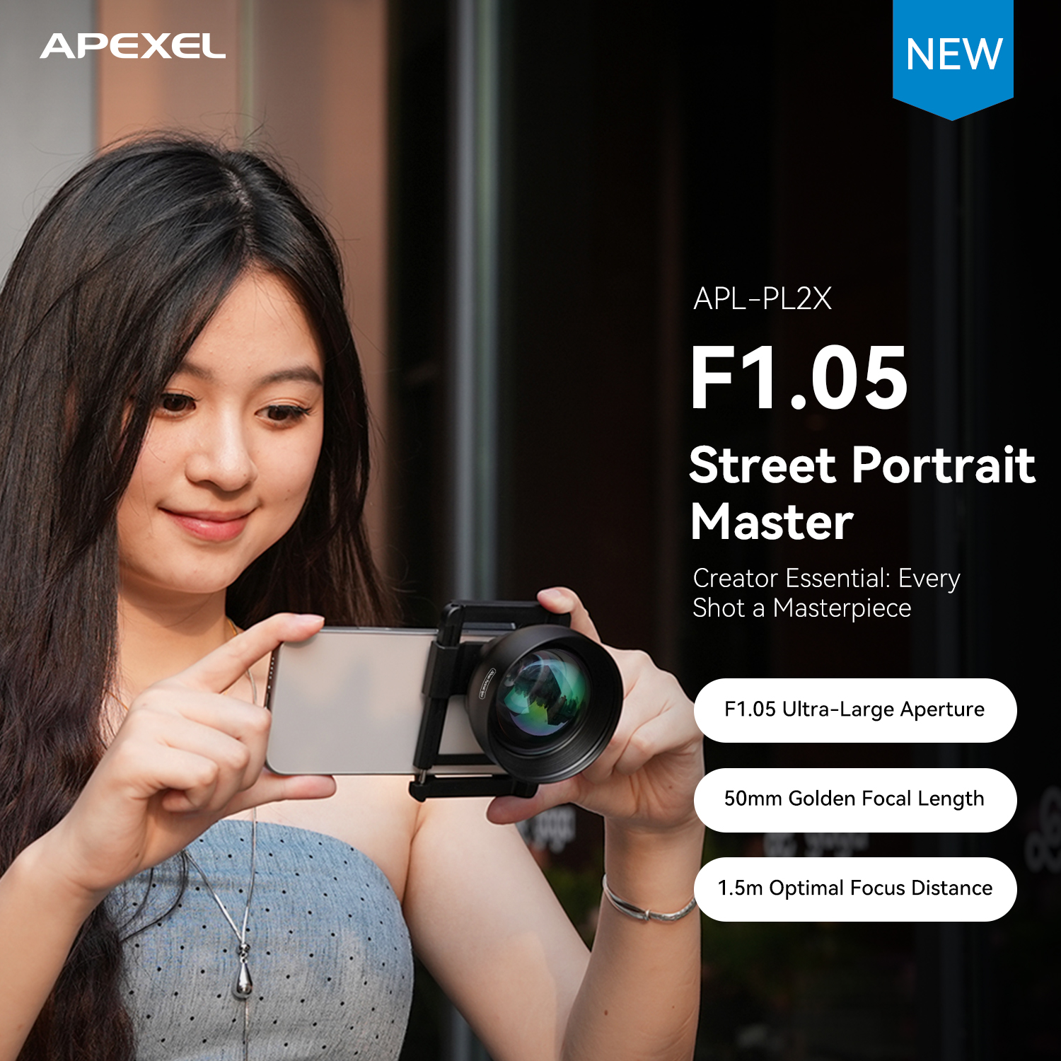 APEXEL 2X Optical Magnificatio - Lens Camera Clip 评论和价格
