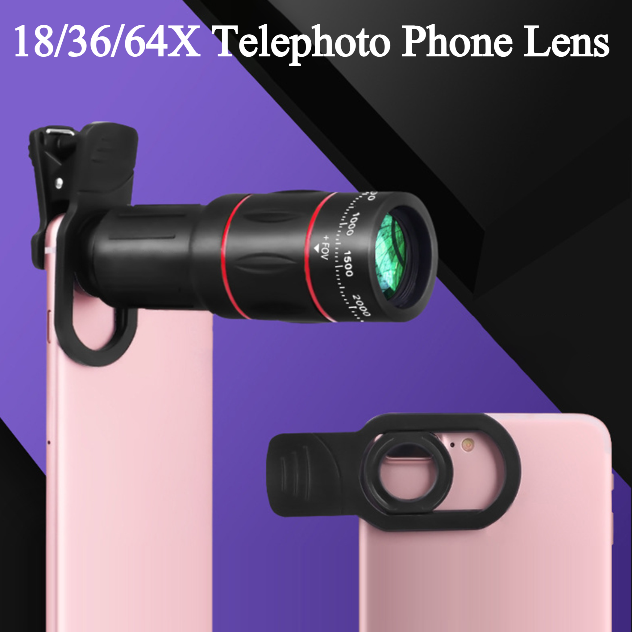 18/36/64X Telephoto Phone Lens - Lens Camera Clip 评论和价格