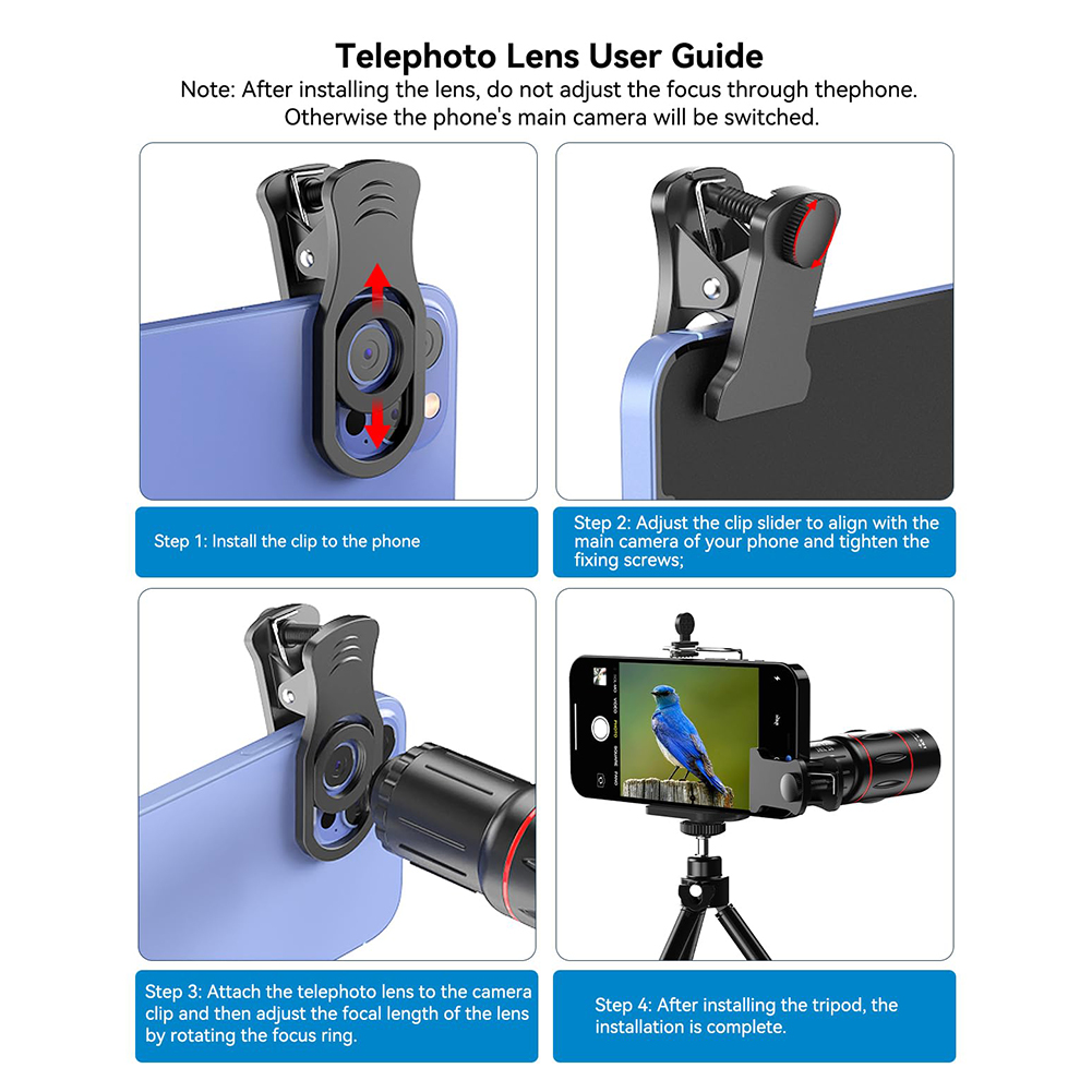 18/36/64X Telephoto Phone Lens - Lens Camera Clip 评论和价格