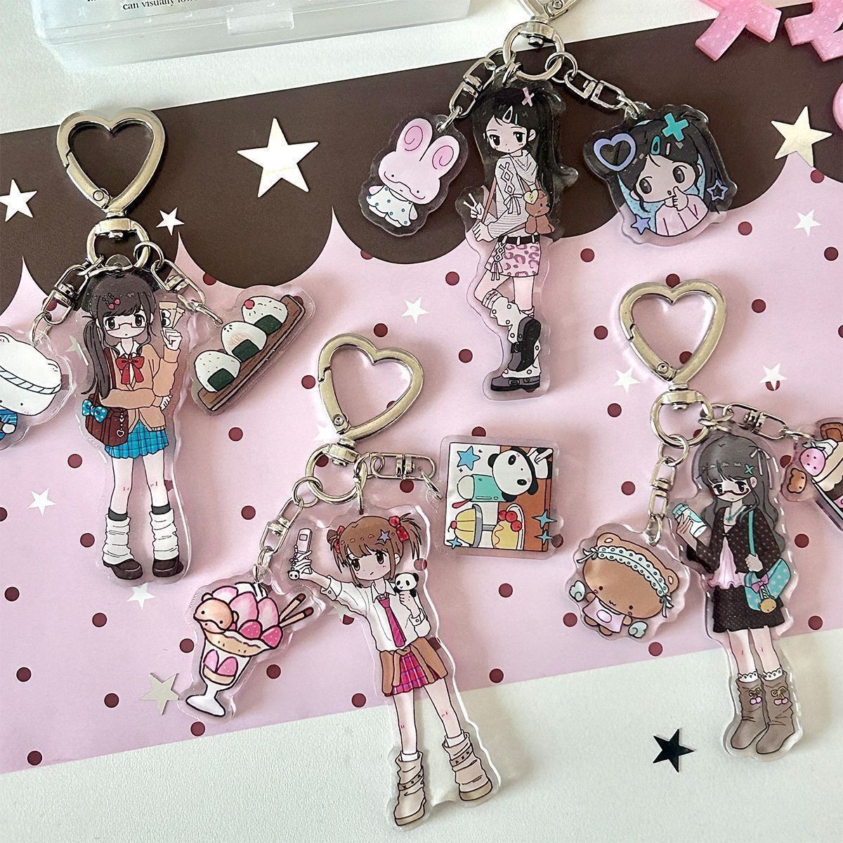 Cute Girl Aesthetic Acrylic Ph - Phone Accessories Hanging 评论和价格