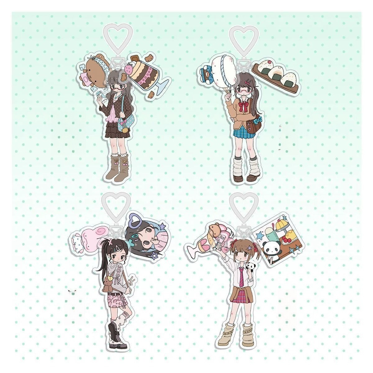 Cute Girl Aesthetic Acrylic Ph - Phone Accessories Hanging 评论和价格