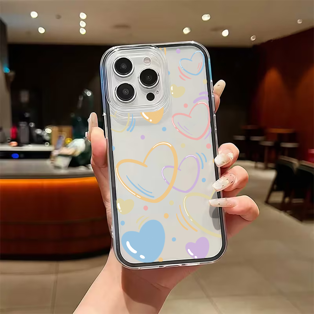 Cute Colorful Heart Phone Case - Phone Accessories To Sell 评论和价格