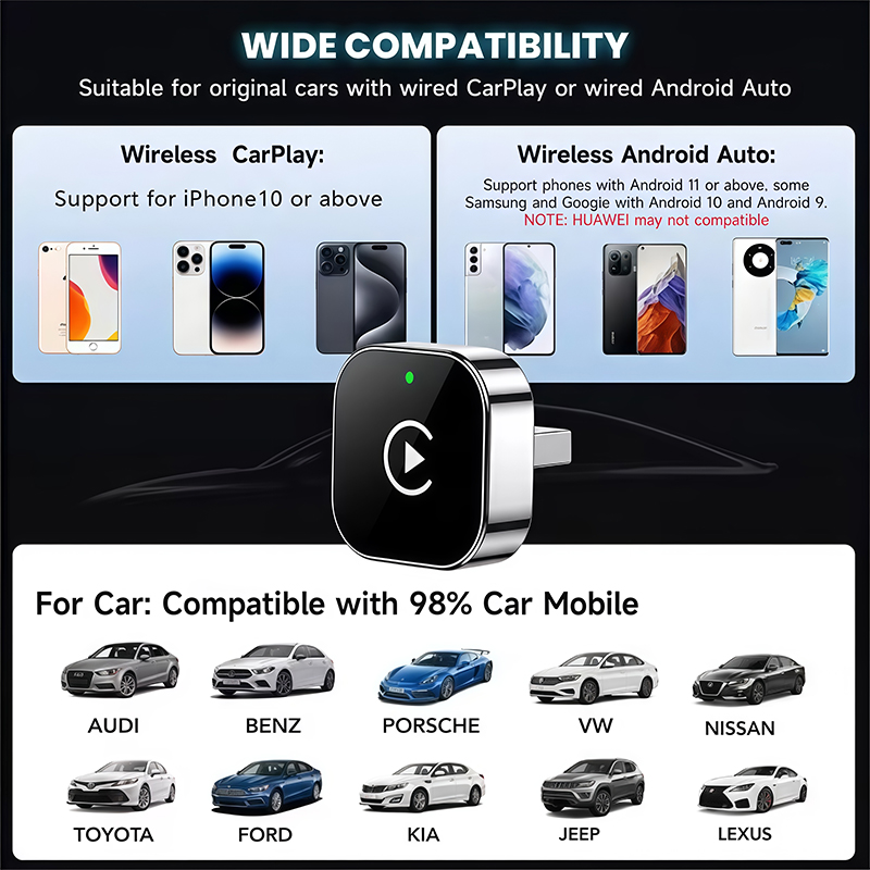 2-in-1 Wireless CarPlay Adapte - Phone Accessories Unique 评论和价格