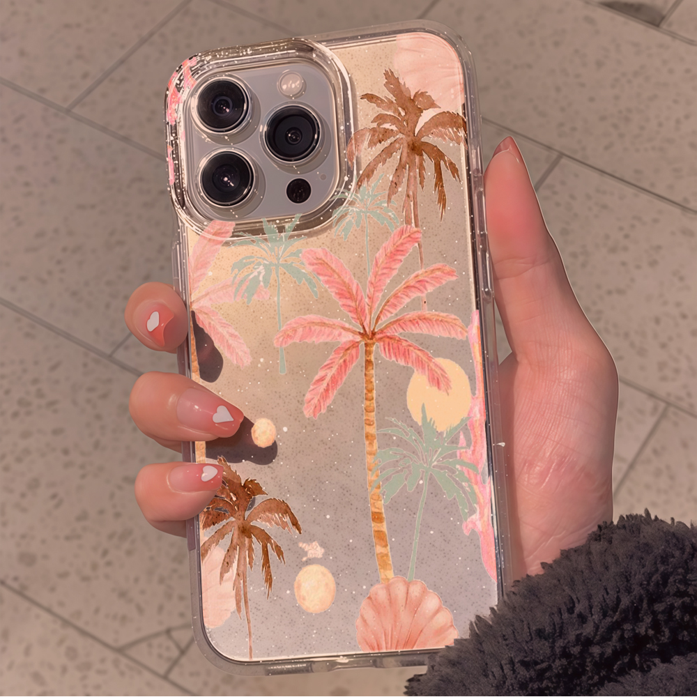 Beach coconut trees Clear Glit - Phone Accessories To Sell 评论和价格