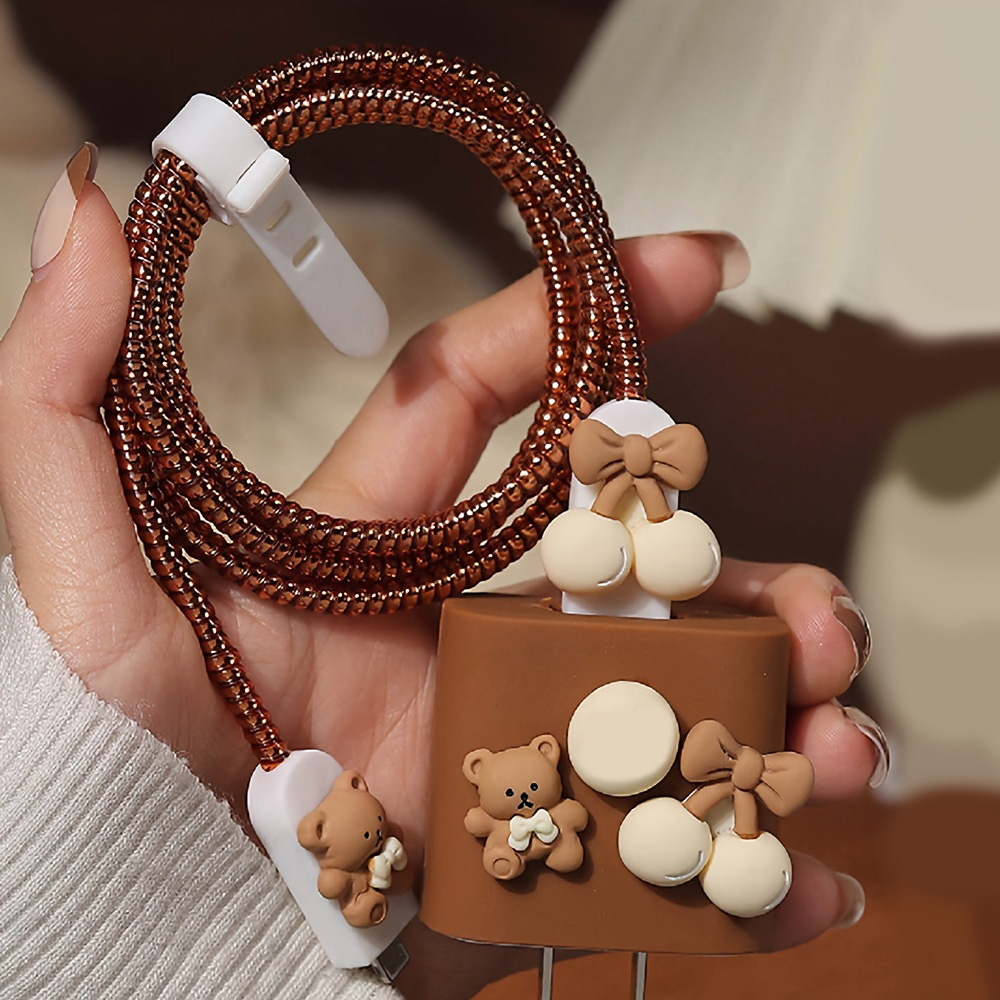 Cute Bear Charger Protector Ca - Phone Accessories Unique 评论和价格