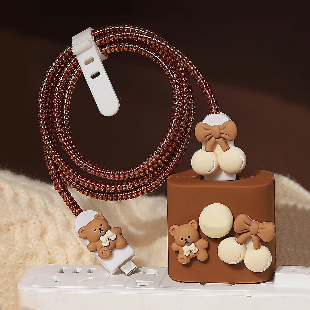 Cute Bear Charger Protector Ca - Phone Accessories Unique 评论和价格