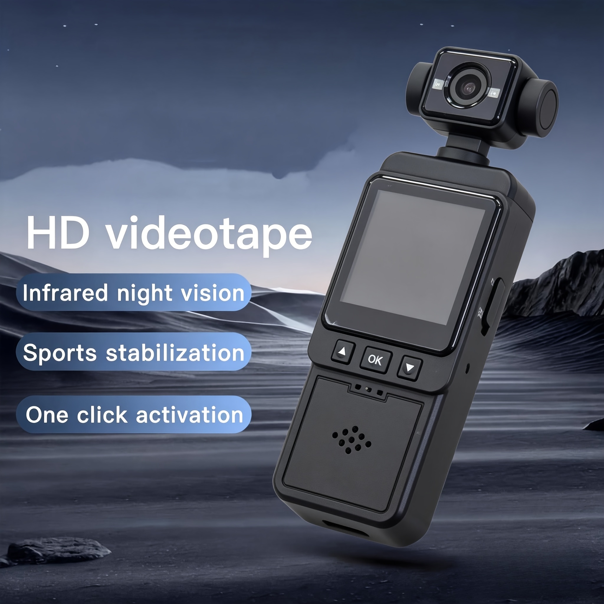 2K WiFi Gimbal Action Camera,  - Lens Camera Clip 评论和价格