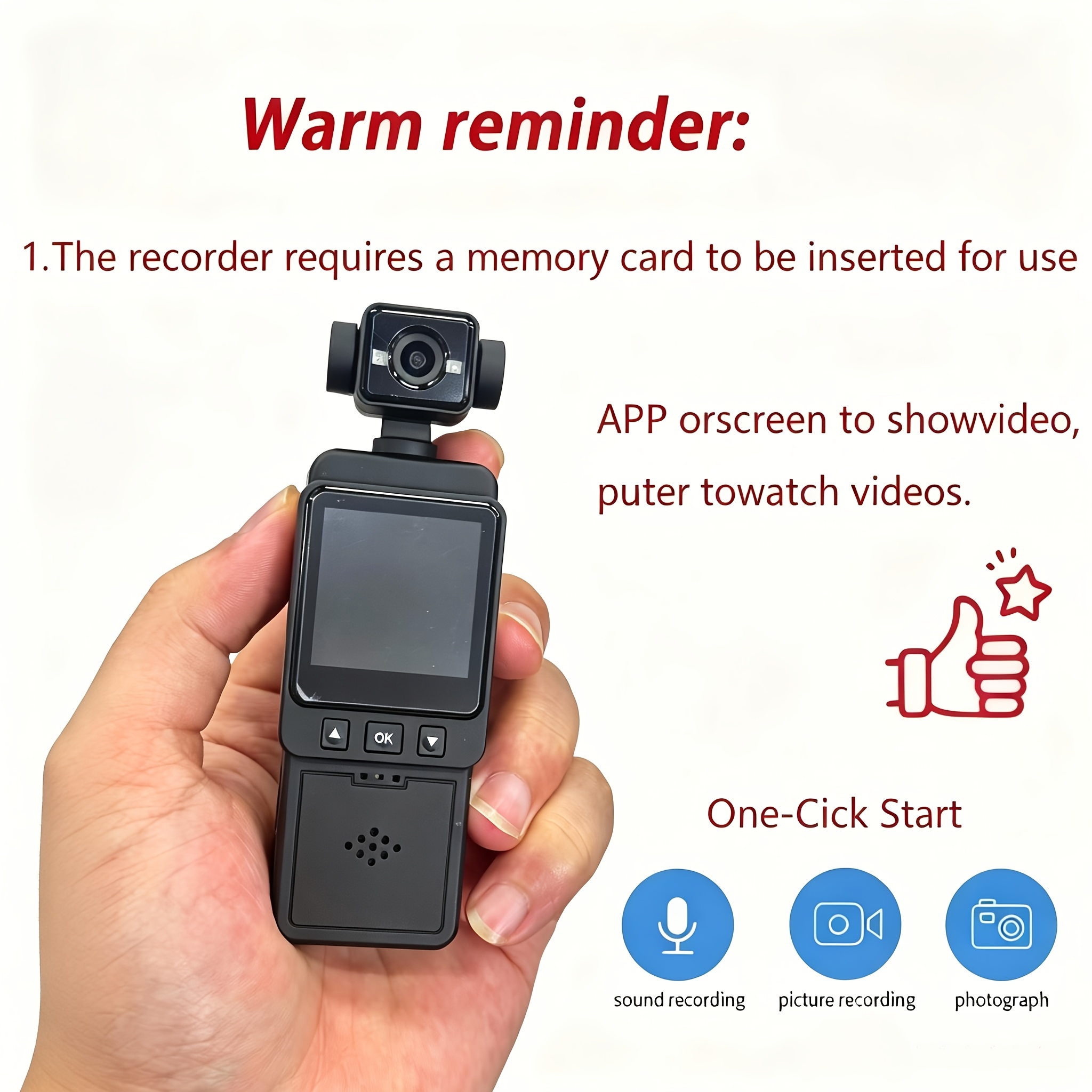 2K WiFi Gimbal Action Camera,  - Lens Camera Clip 评论和价格