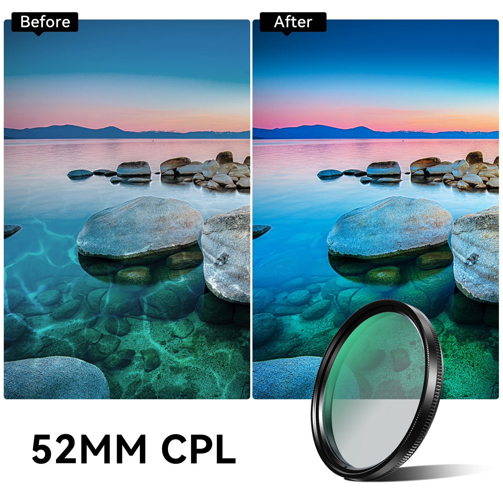 APEXEL 52mm HD Filter Lens Kit - Lens Camera Clip 评论和价格