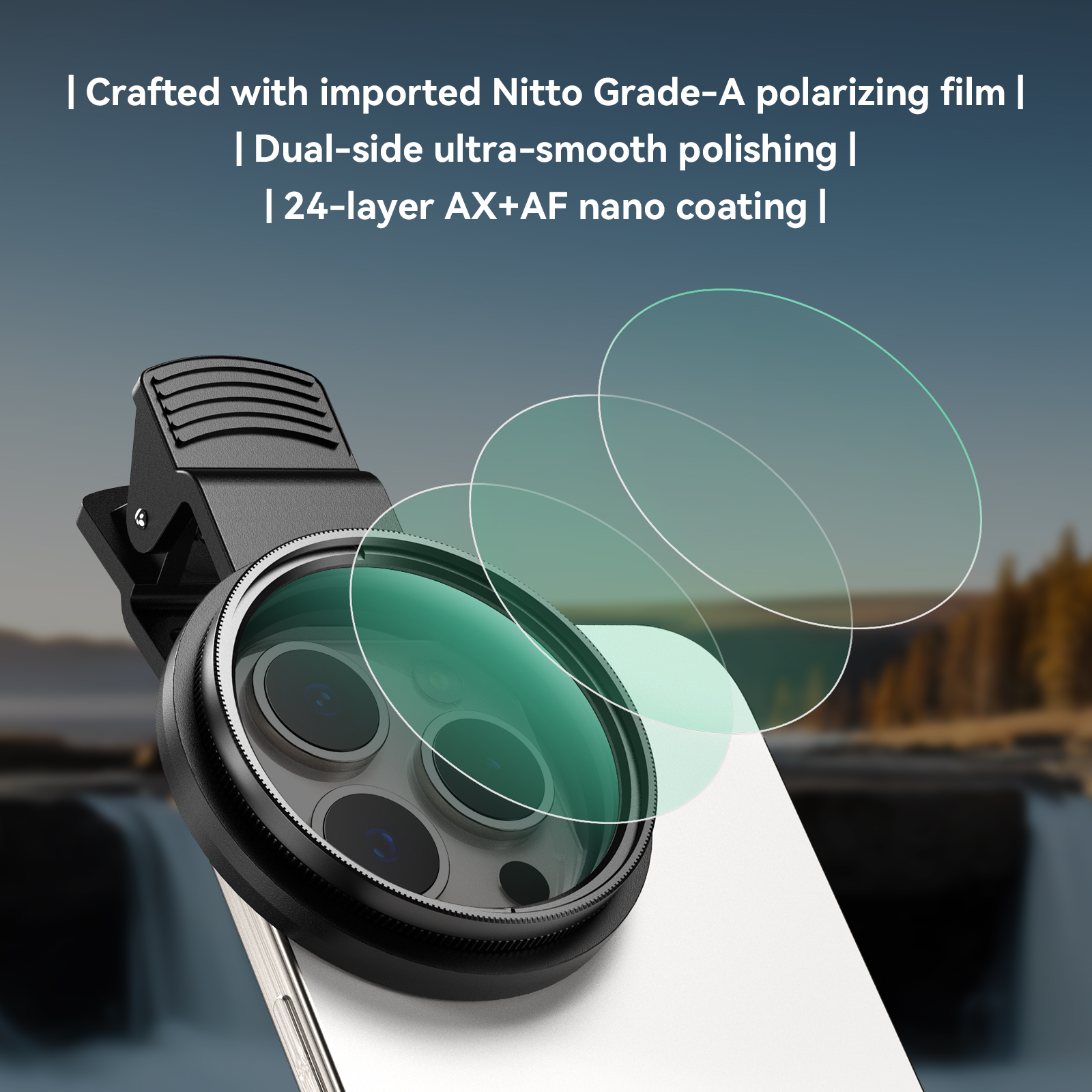 APEXEL 52mm HD Filter Lens Kit - Lens Camera Clip 评论和价格