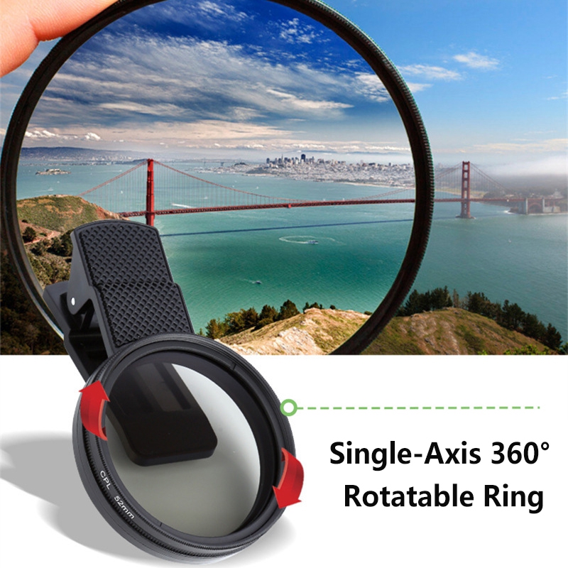 New 52MM CPL Mobile Phone Lens - Lens Camera Clip 评论和价格