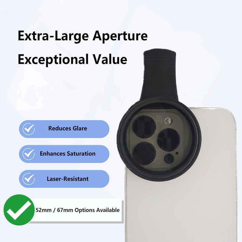 New 52MM CPL Mobile Phone Lens - Lens Camera Clip 评论和价格