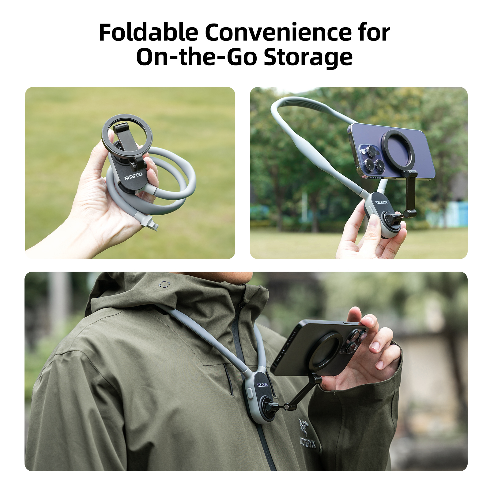 TELESIN Silicone Magnetic Neck - Phone Accessories Unique 评论和价格